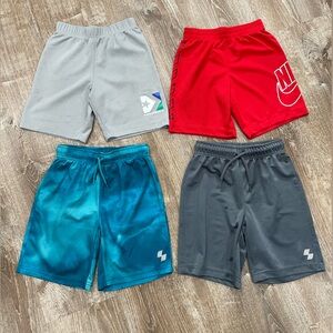 Kids' Shorts - Gray, Teal, Light Gray, Red